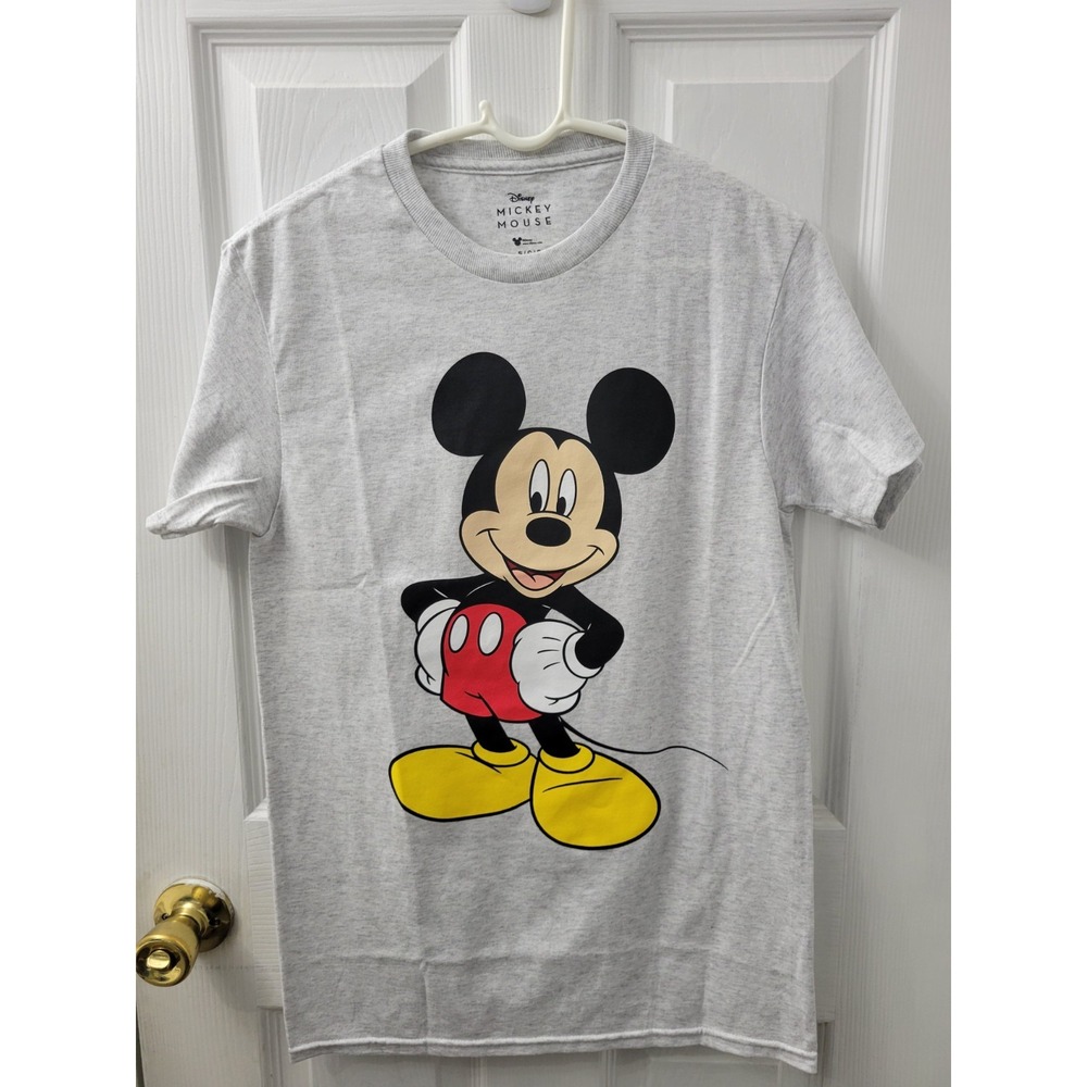 Disney Mickey Mouse Classic T-Shirt Adult Size‎ Small Light Gray NWOT
